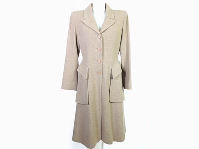Cappotto in Lana Color Nocciola, Hermès