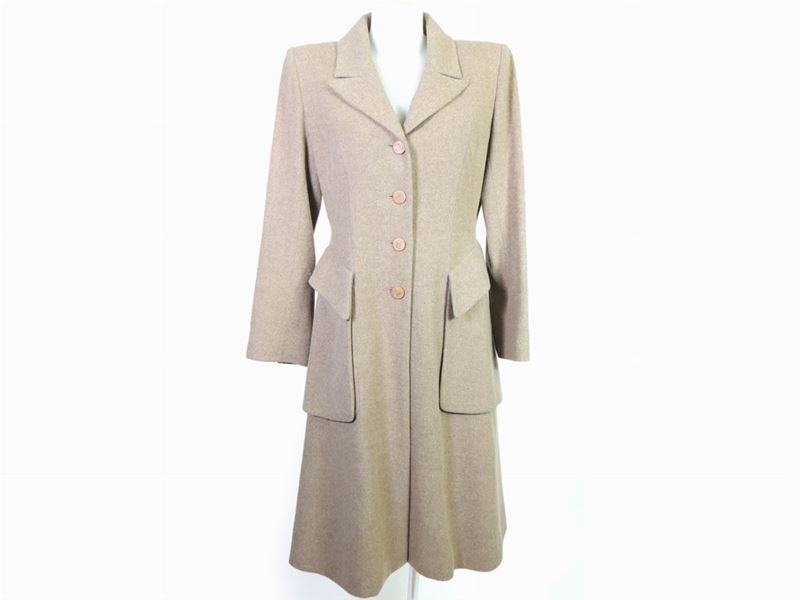Cappotto in Lana Color Nocciola, Hermès