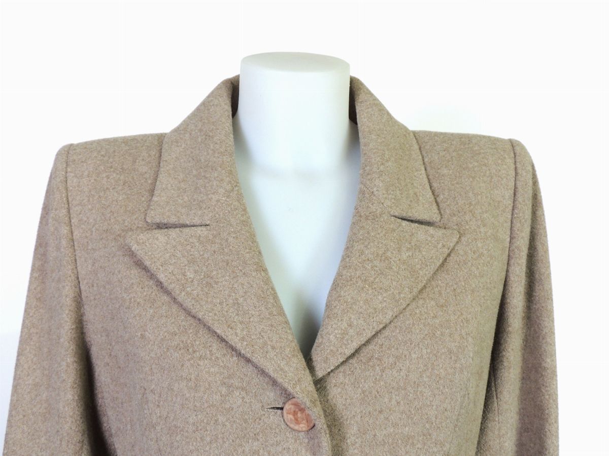 Cappotto in Lana Color Nocciola, Hermès