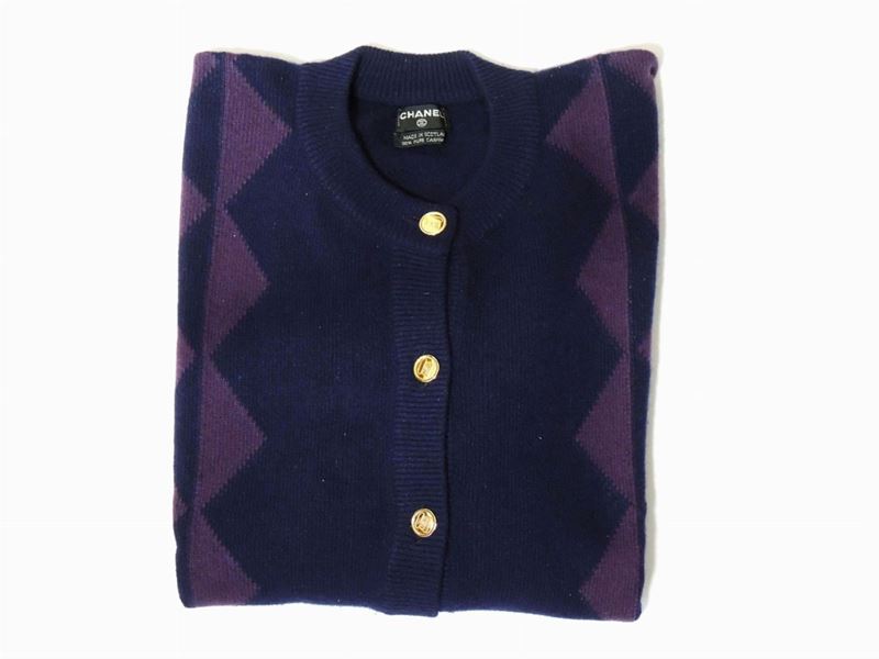 Twin Set in Cashmere Viola, Chanel