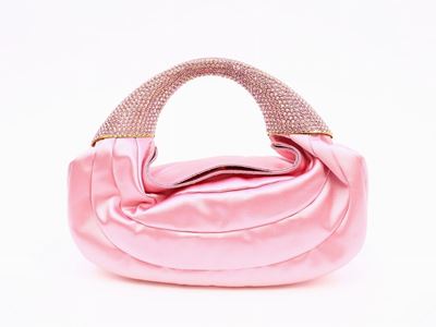 Borsa a Mano in Seta Rosa, Rene Caovilla