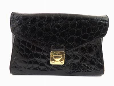Borsa a Mano in Pelle Nera, Salvatore Ferragamo