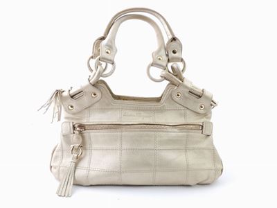 Borsa a Mano in Pelle Dorata, Salvatore Ferragamo