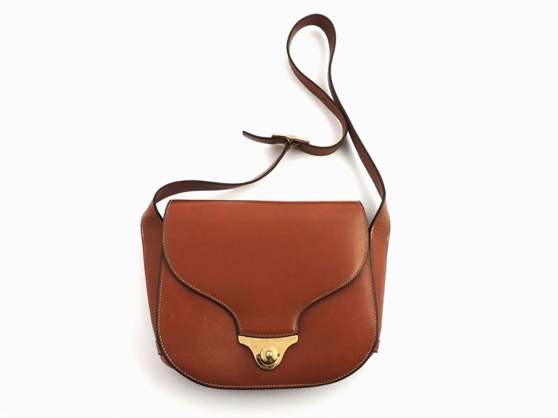 Borsa a Spalla in Pelle Color Cuoio, Hermès