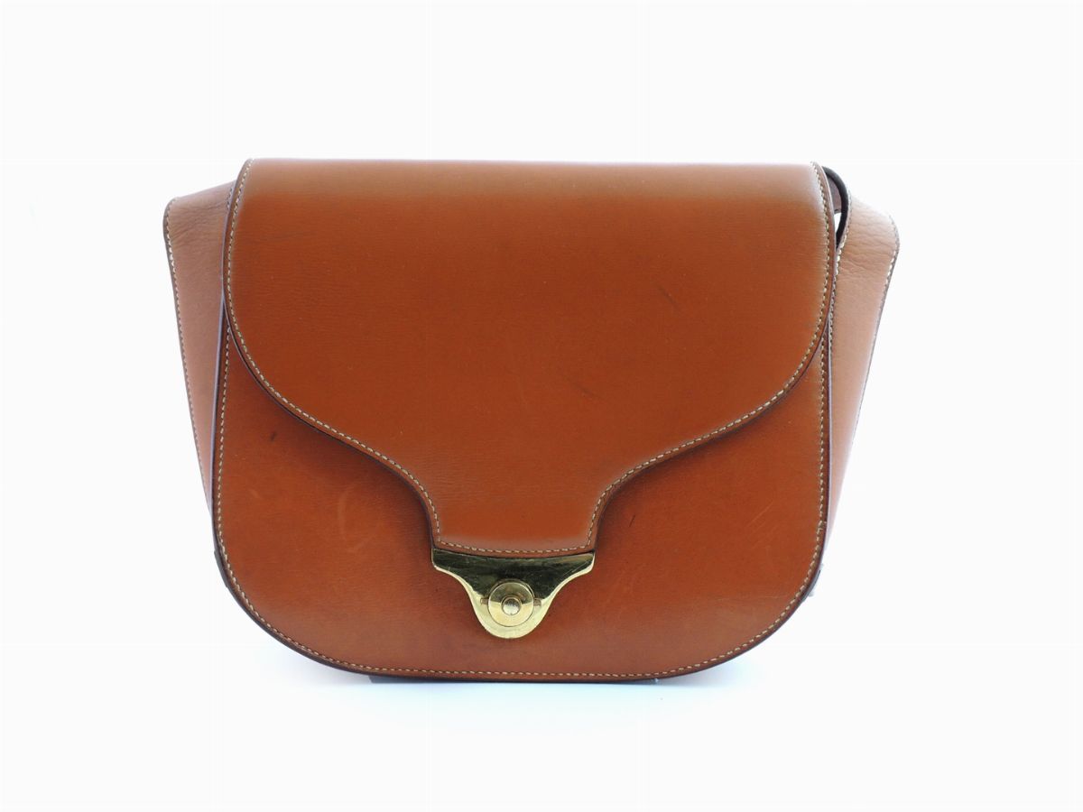 Borsa a Spalla in Pelle Color Cuoio, Hermès
