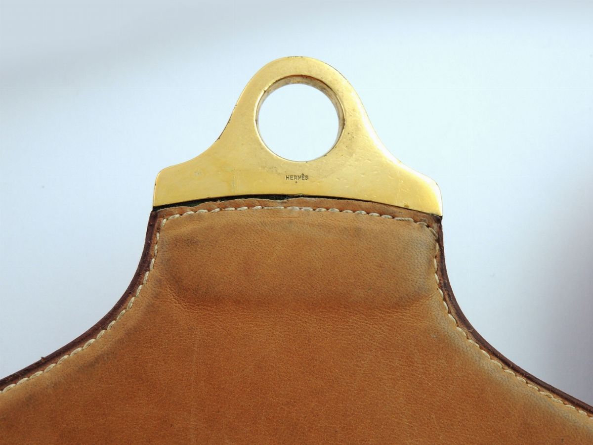 Borsa a Spalla in Pelle Color Cuoio, Hermès
