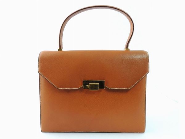 Brown leather hanbag, Hermès