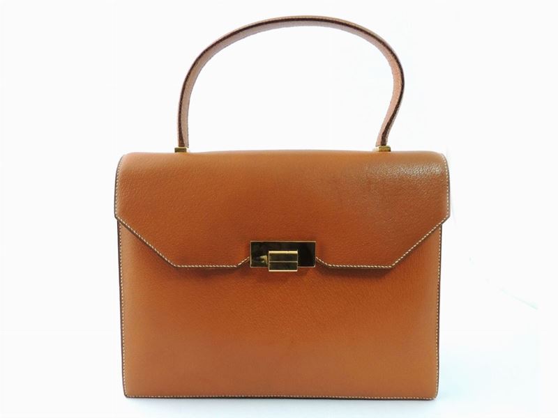 Borsa a Mano in Pelle Color Cuoio, Hermès