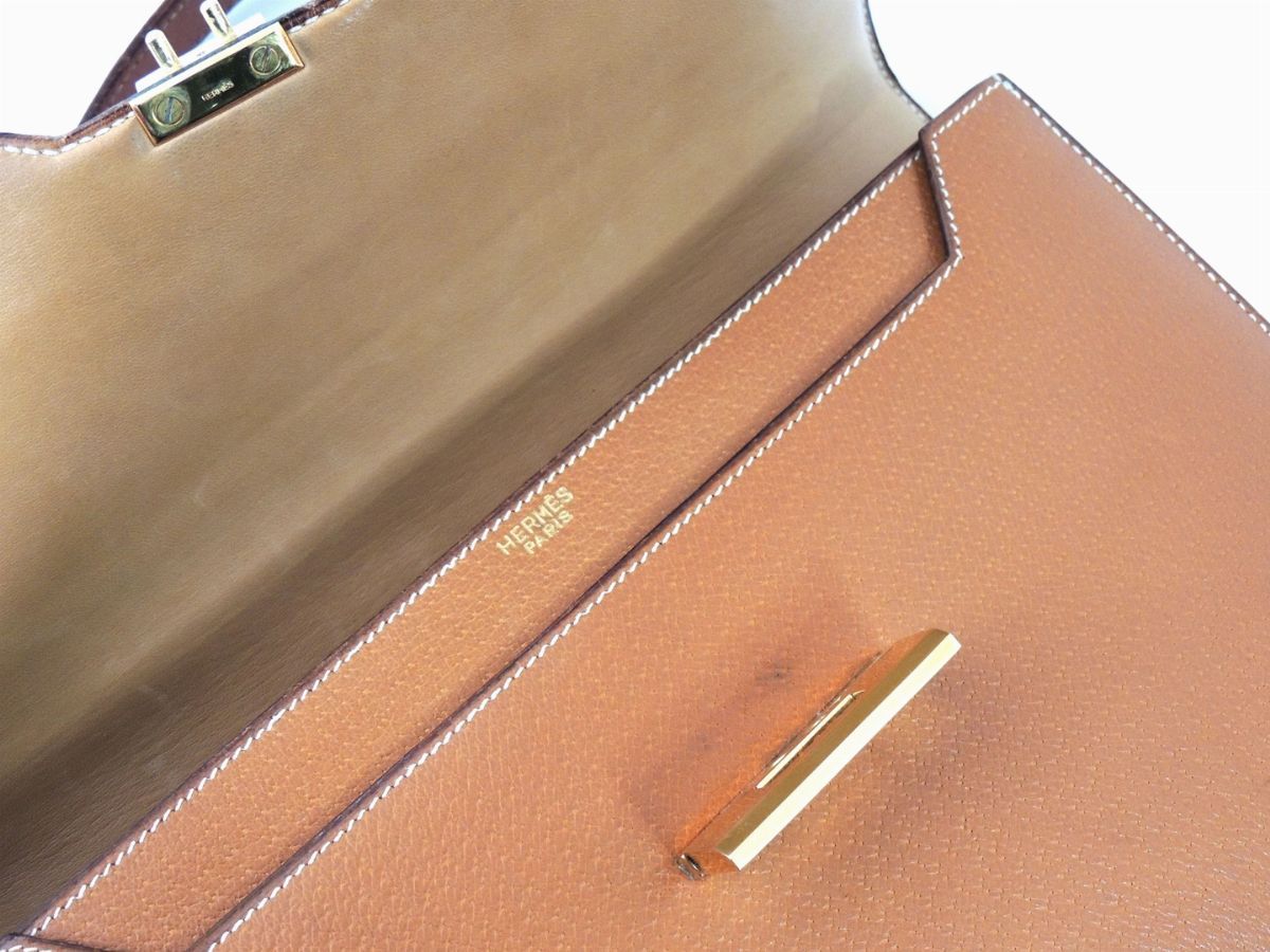 Borsa a Mano in Pelle Color Cuoio, Hermès