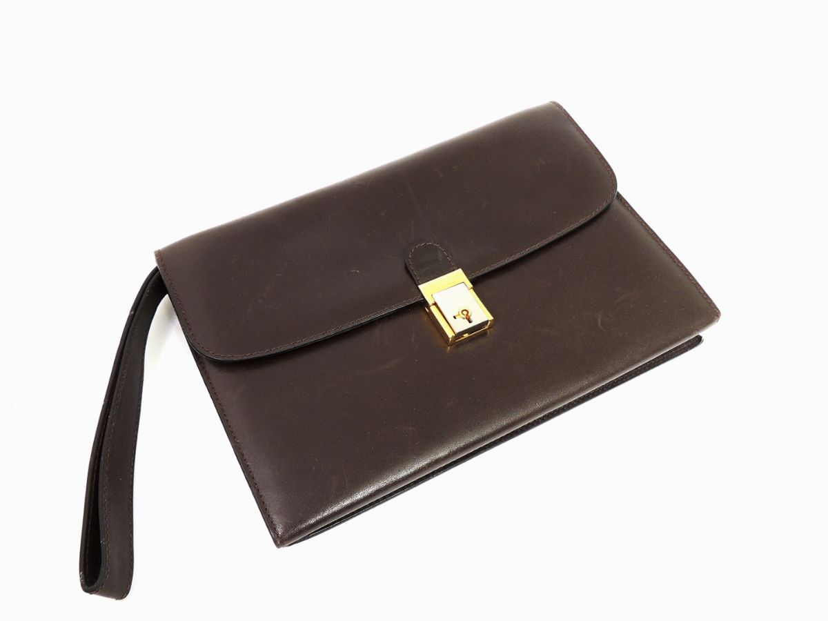 Borsa a Mano in Pelle Marrone, Celine