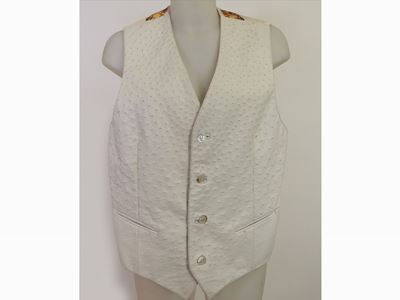 Gilet da Uomo in Pelle di Struzzo, Zilli