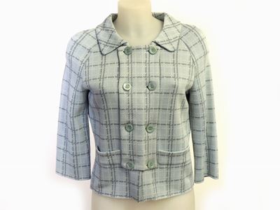 Giacchino in Seta e Cotone Azzurro, Christian Dior