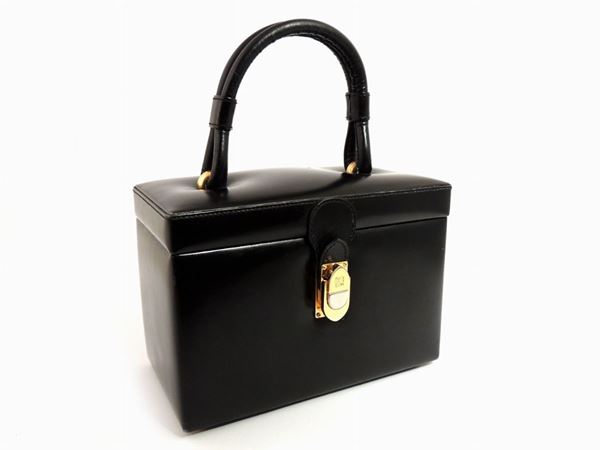 Black leather boston bag, Loewe