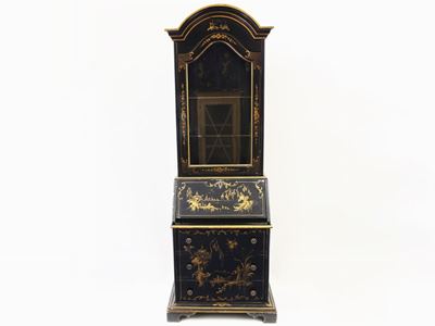 Piccolo Trumeau Laccato a Chinoiserie Dorate