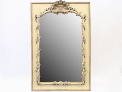 Specchiera in Legno Laccato Color Crema