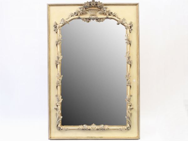 A laquered wooden mirror