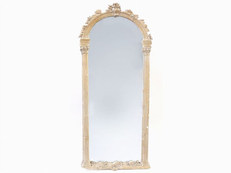 Grande Specchiera con Cornice Lignea Centinata