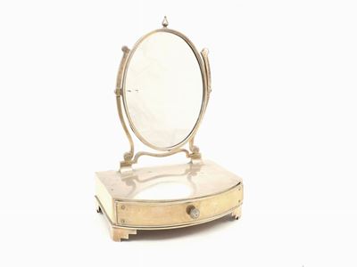 Piccola Specchiera a Psiche in Argento da Toilette