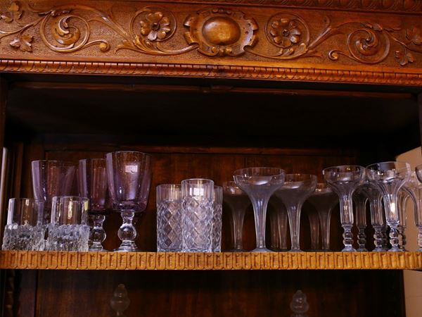 Miscellanea di bicchieri in cristallo e vetro  - Asta La casa fiorentina del soprano Marcella Tassi - Maison Bibelot - Casa d'Aste Firenze - Milano