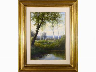 Paesaggio Fluviale con Armenti