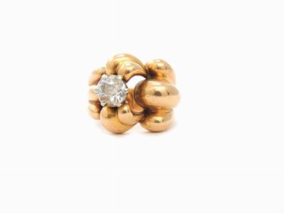 Anello in Oro Giallo con Diamante
