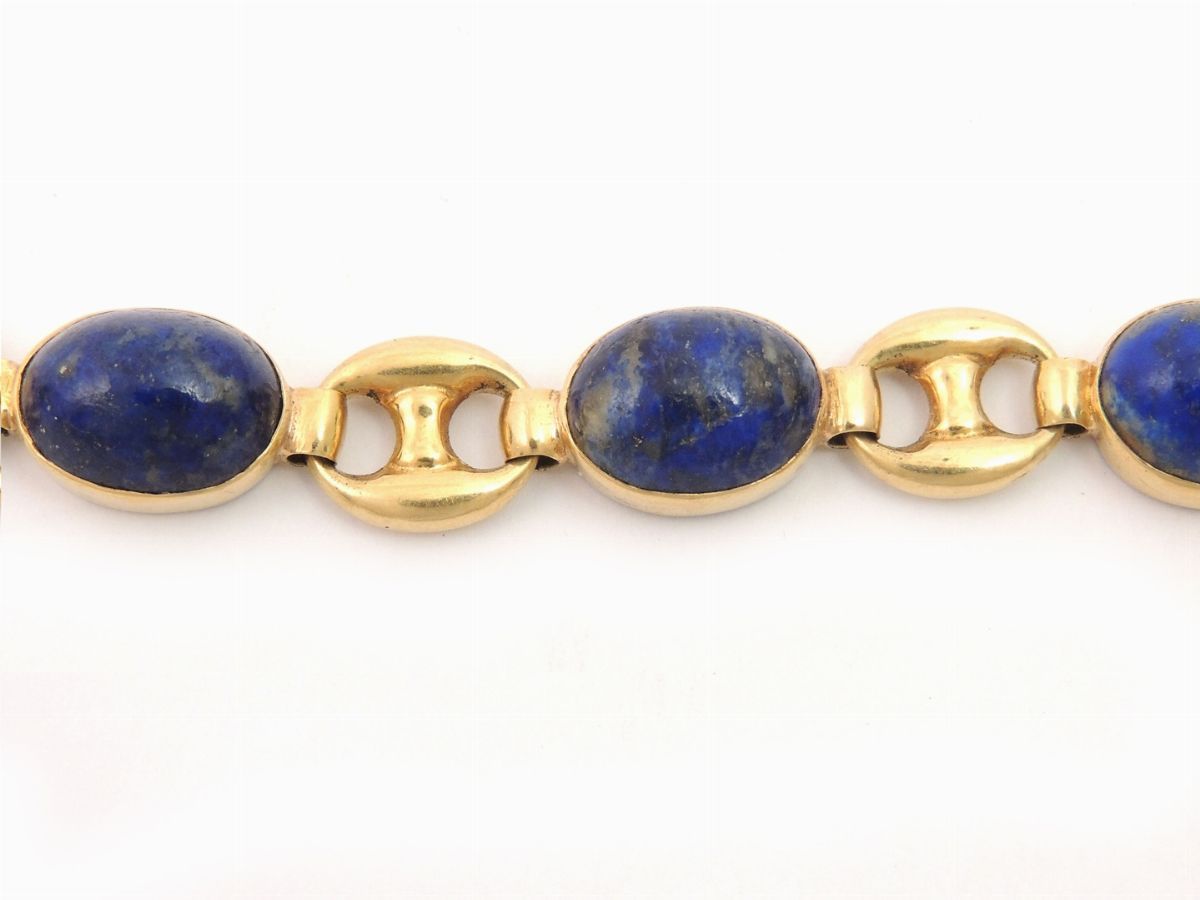 Bracciale in Oro Giallo e Lapislazzuli