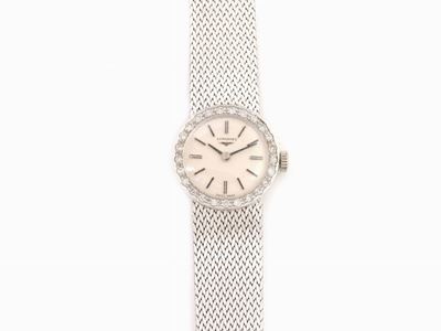 Orologio da Polso per Donna Longines in Oro Bianco e Diamanti
