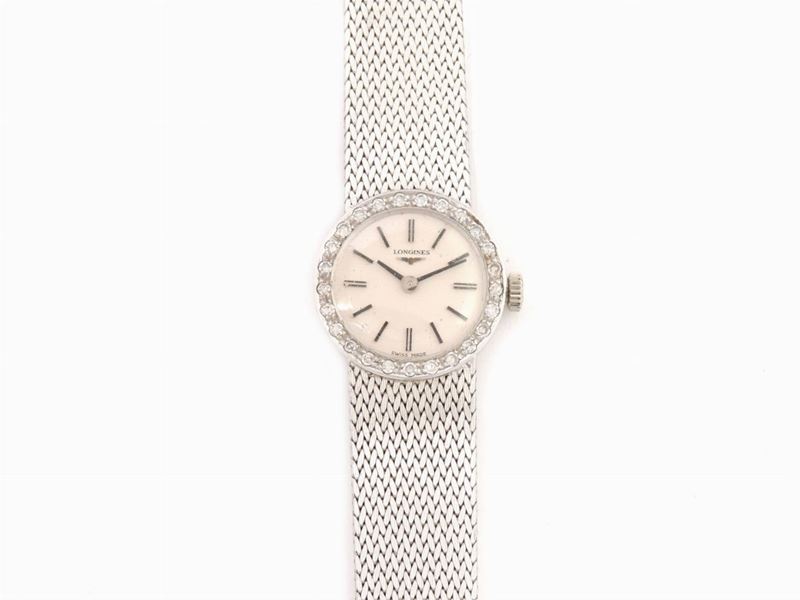 Orologio da Polso per Donna Longines in Oro Bianco e Diamanti