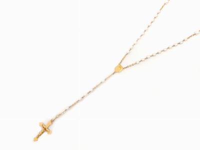 Rosario in Oro Giallo e Perle Coltivate Akoya