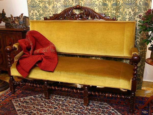 An oak sofa  (England, early 20th centruy)  - Auction The florentine house of the soprano Marcella Tassi - Maison Bibelot - Casa d'Aste Firenze - Milano