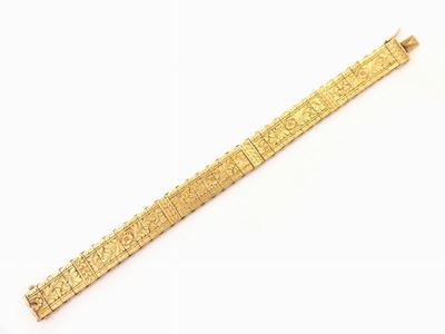 Bracciale a Piastre in Oro Giallo