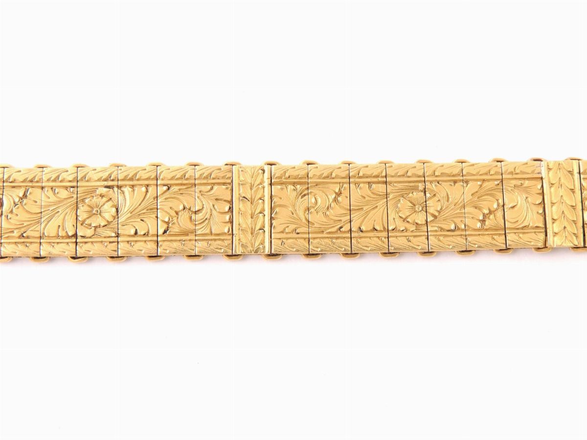Bracciale a Piastre in Oro Giallo