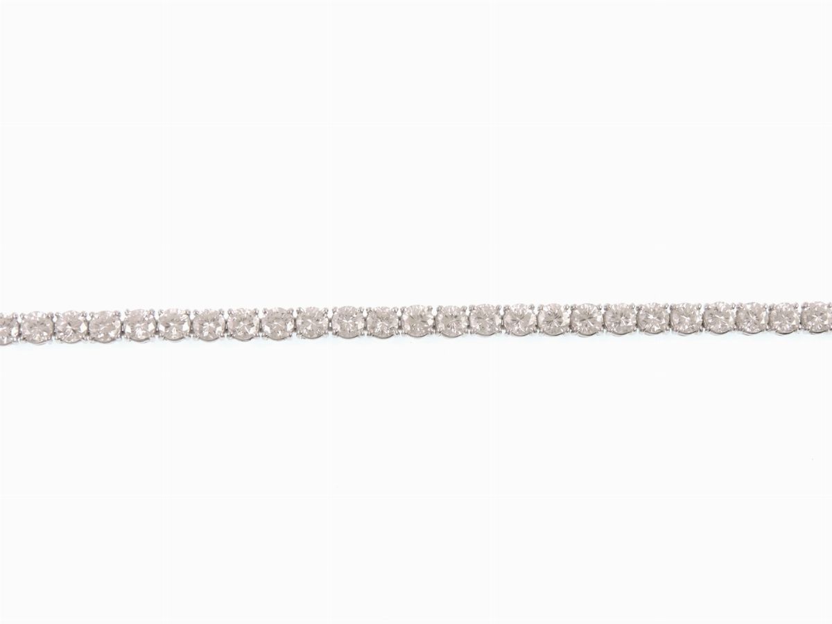 Bracciale Tennis in Platino e Diamanti