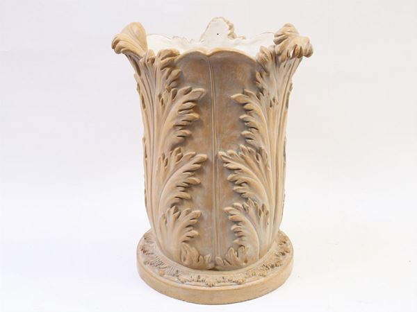 A large terracotta vase