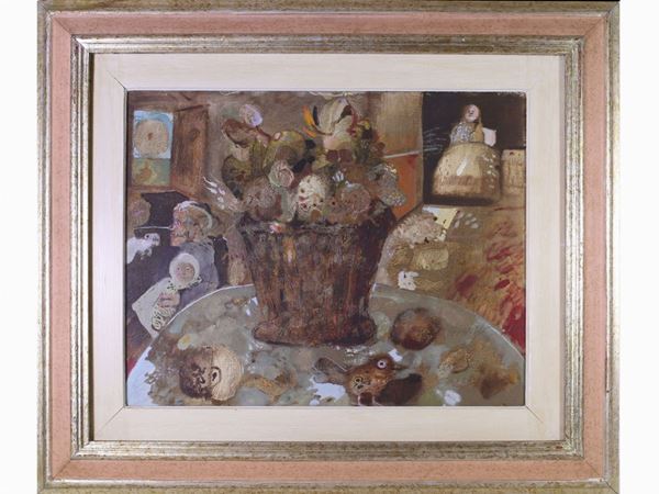 Antonio Possenti : Interior view with figures  ((1933-2016))  - Auction Modern and Contemporary Art - Maison Bibelot - Casa d'Aste Firenze - Milano