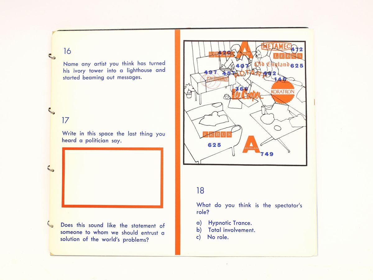 Joe Tilson - The Software Chart Questionnaire