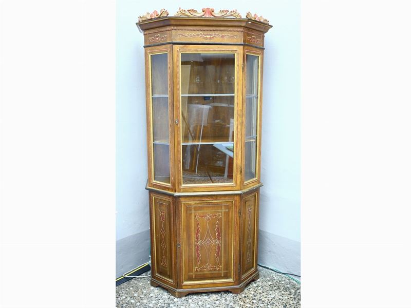 Vetrina a Colonna in Legno Tenero