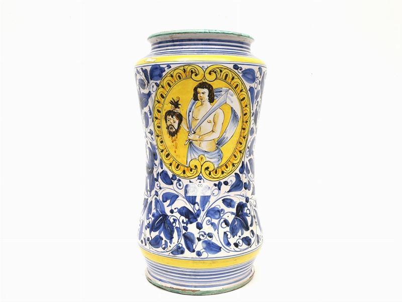 Grande Vaso Ad Albarello in Ceramica