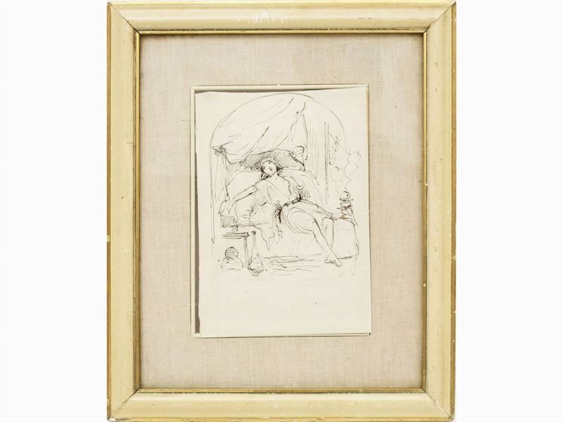 Giuseppe Moricci - Figura Femminile in un Interno