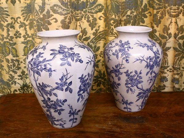 A pair of porcelain vases