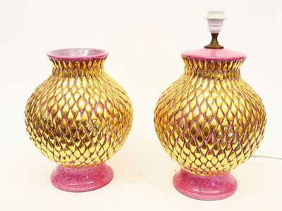 Lume da Tavolo in Ceramica con Vaso En Pendant