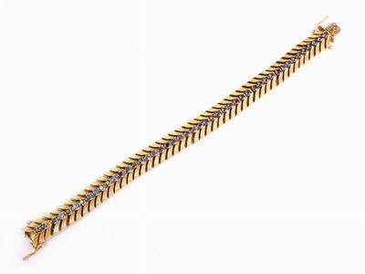 Bracciale Cartier in Oro Giallo e Zaffiri