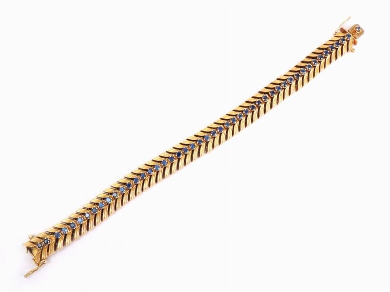 Bracciale Cartier in Oro Giallo e Zaffiri