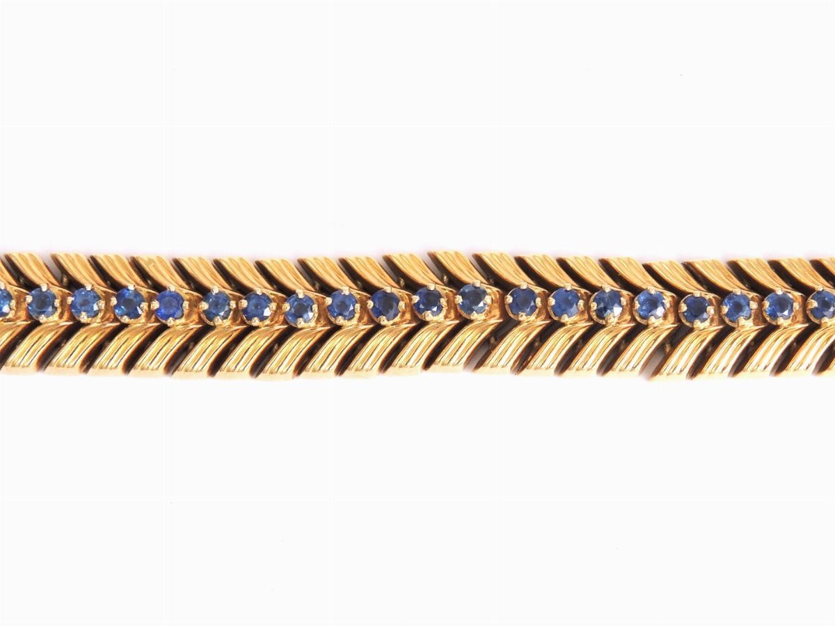 Bracciale Cartier in Oro Giallo e Zaffiri