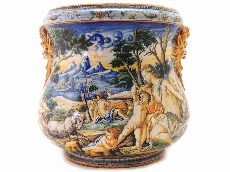 Grande Vaso in Maiolica Cantagalli