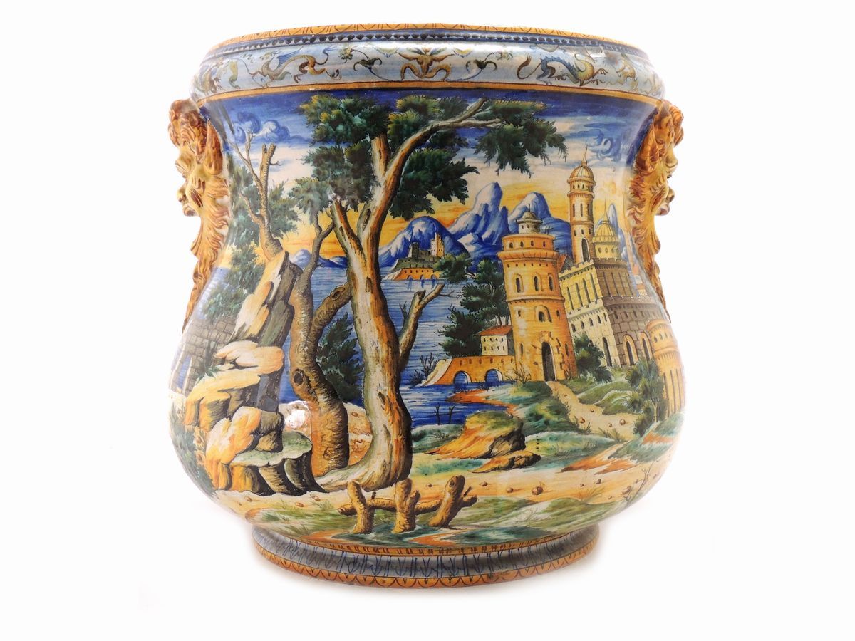 Grande Vaso in Maiolica Cantagalli