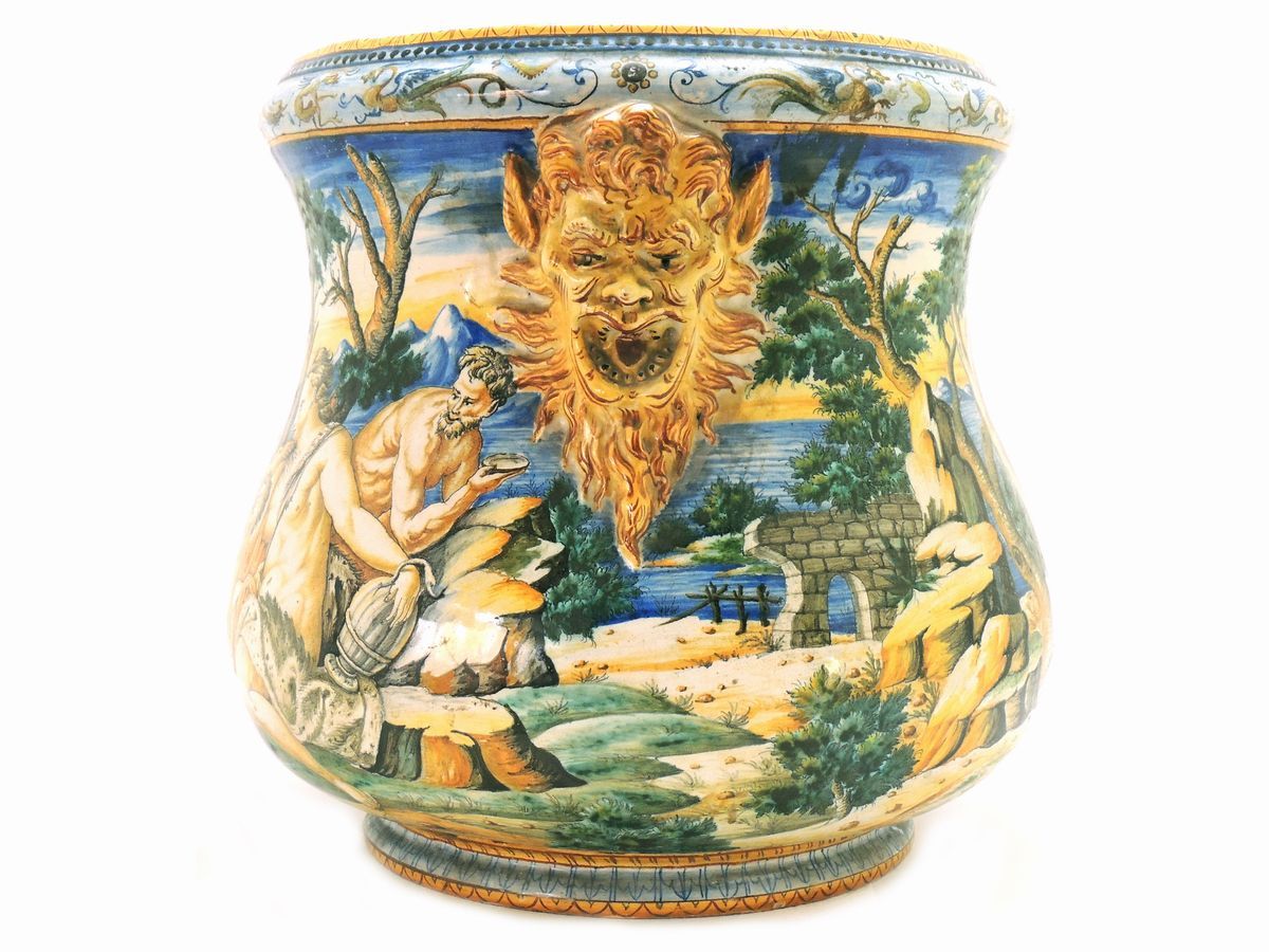 Grande Vaso in Maiolica Cantagalli