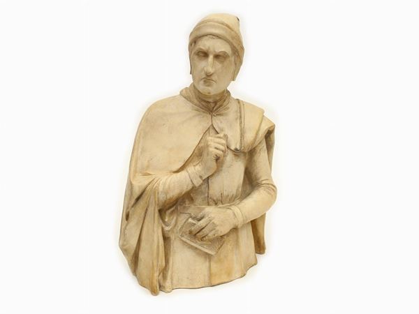 A terracotta bust of Dante Alighieri