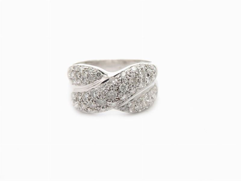 Anello in Oro Bianco e Diamanti