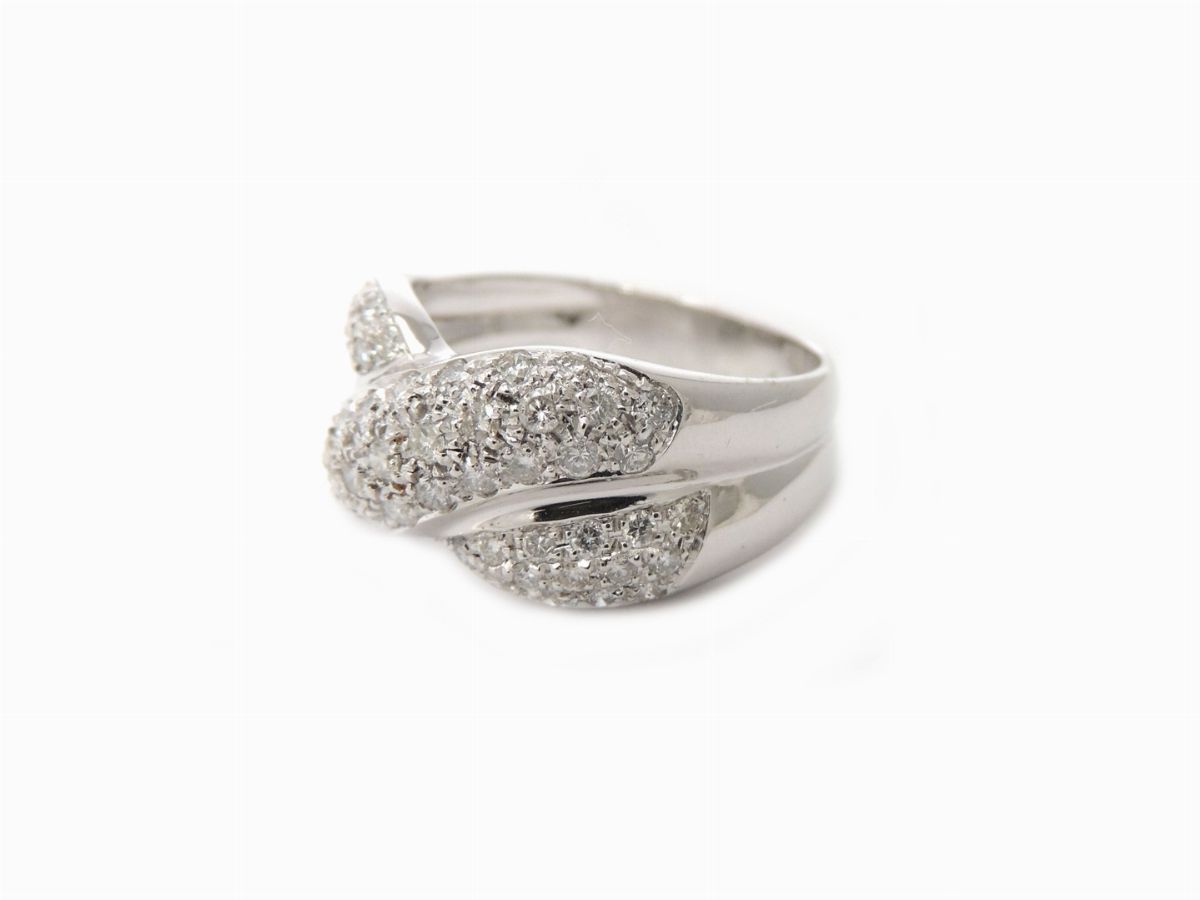 Anello in Oro Bianco e Diamanti